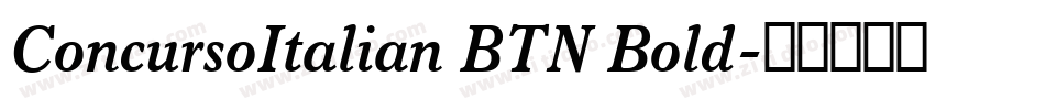 ConcursoItalian BTN Bold字体转换